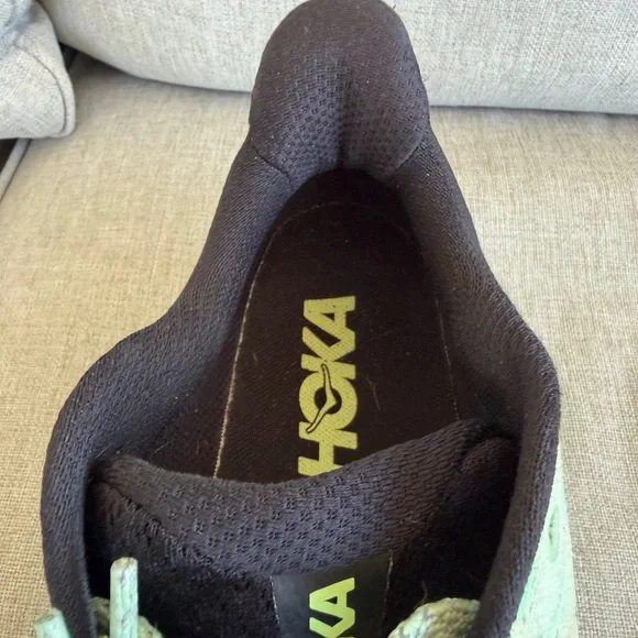 Hoka Clifton 10 Running Shoes Sz 10 Green Sneakers - Picture 5 of 16